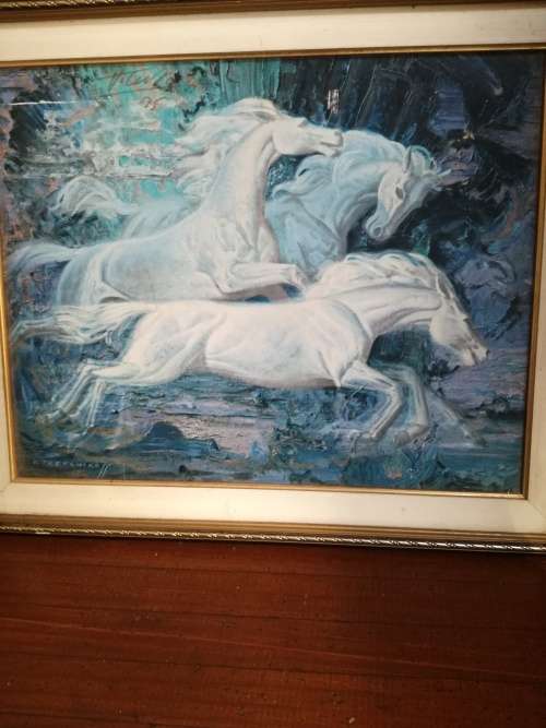 SIGNED Tretchikoff `Wild Horses` Print